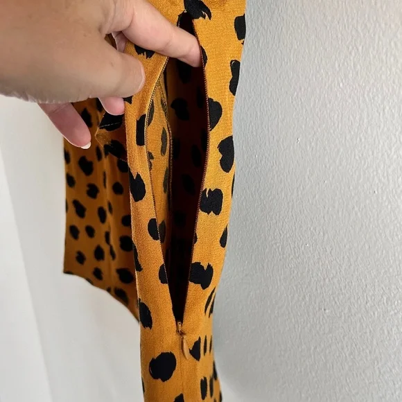 MadeWELL Carmelina Flutter-Sleeve Top | Painted Spots Egyptian Gold | Size 0 | - Picture 10 of 14